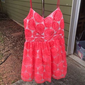 Pink/White Floral Dress